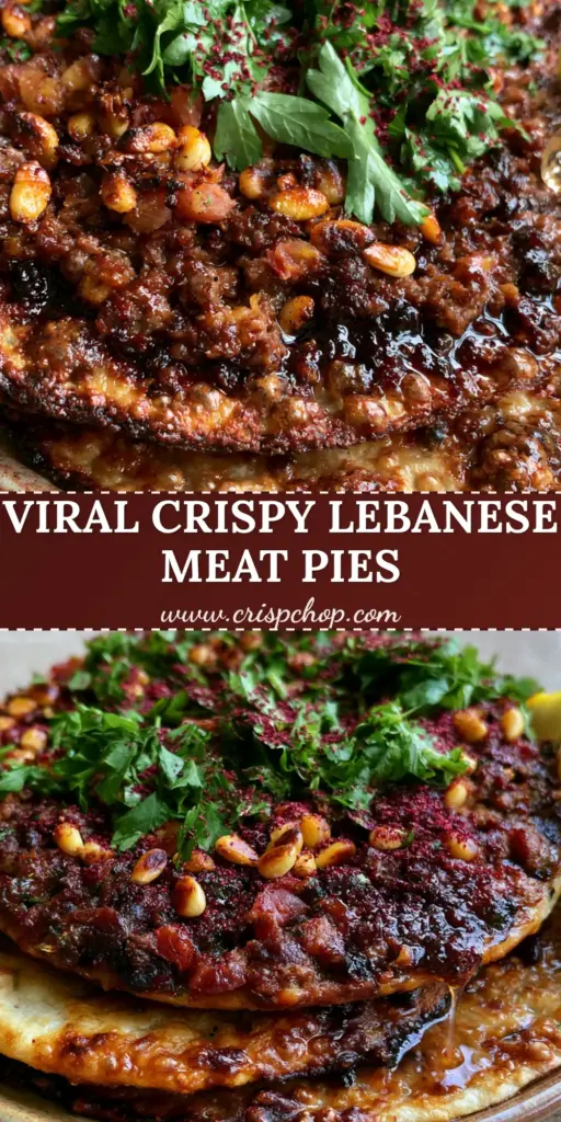 Close-up of authentic Lahm Bi Ajeen meat pies with charred edges, glossy pomegranate glaze, and fresh parsley garnish on a rustic plate.