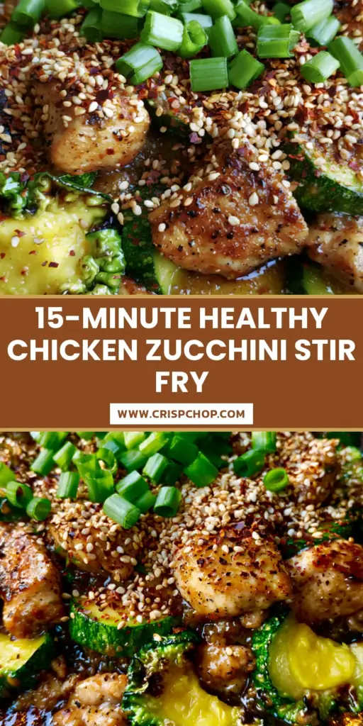 Chicken Zucchini Stir Fry with a Shimmering Garlic Ginger Glaze 4 A handheld smartphone photo of a fresh Chicken Zucchini Stir Fry in a matte black bowl with charred zucchini and golden chicken chunks in a thick amber glaze.