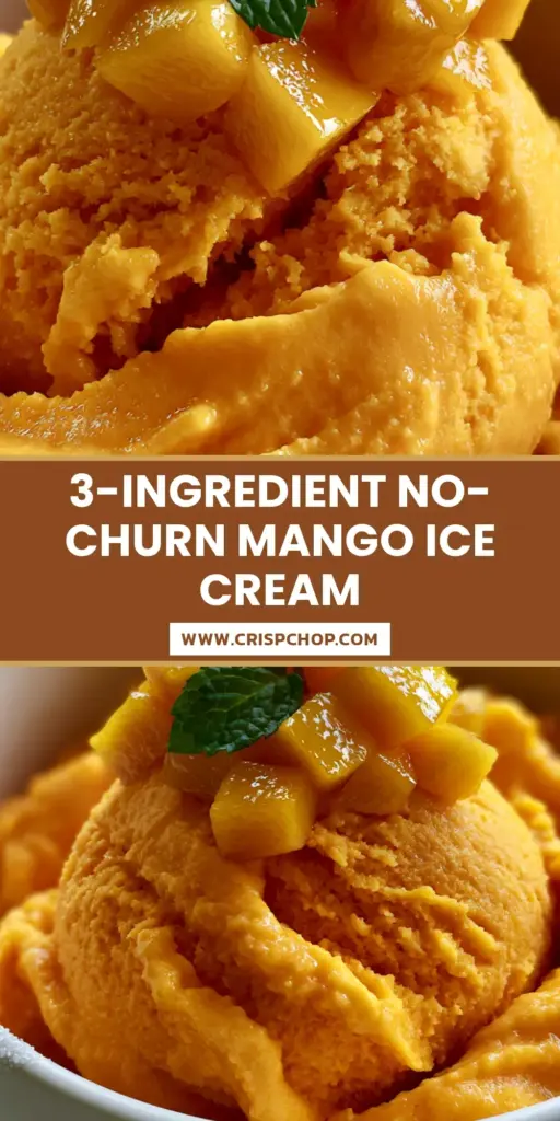 Mango Ice Cream: The Ultimate Creamy Alphonso Summer Treat 3 A close-up vertical shot of vibrant mango ice cream in a matte white bowl with fresh mango cubes and mint. (mango ice cream)