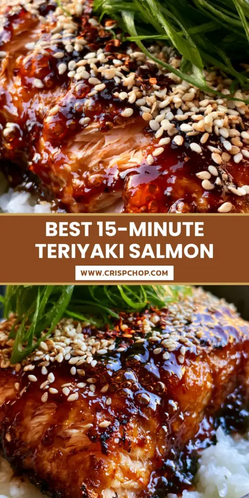 Teriyaki Salmon Recipe: Crispy Air-Fried Fillets with a Sticky Glaze 4 A thick, flaking air-fried salmon fillet drenched in a sticky dark teriyaki glaze on a bed of jasmine rice. (teriyaki salmon recipe)