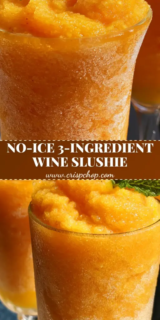 Wine Slushies with Peach and Mango: The Ultimate Frosty Summer Refresher 4 Two elegant crystal glasses filled with thick peach mango wine slushies on a sun-drenched patio table. (wine slushies)