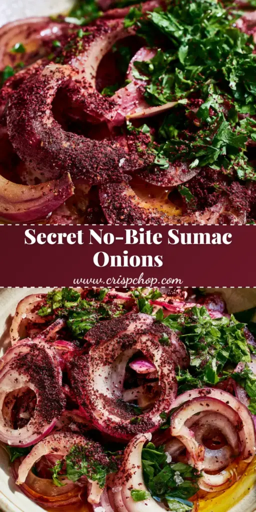 Turkish Onion Salad (Sumac Onions): The Ultimate Vibrant Side Dish 4 A high-angle smartphone photo of vibrant Turkish onion salad with paper-thin red onion crescents and burgundy sumac in a rustic bowl.