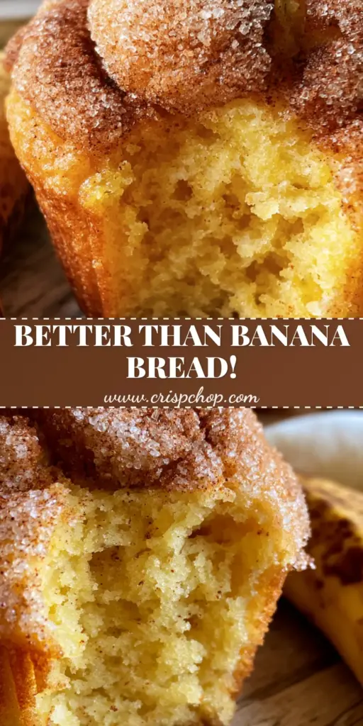 A close-up of Banana Snickerdoodle Cupcakes featuring a thick cracked sugar crust and golden crumb in white liners.