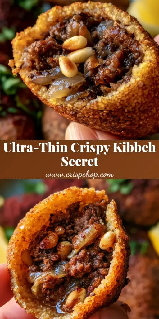 Stuffed Bulgur Balls: The Ultimate Crispy Lebanese Kibbeh Recipe 4 A stack of golden brown Stuffed Bulgur Balls on a rustic blue plate garnished with sumac and parsley.